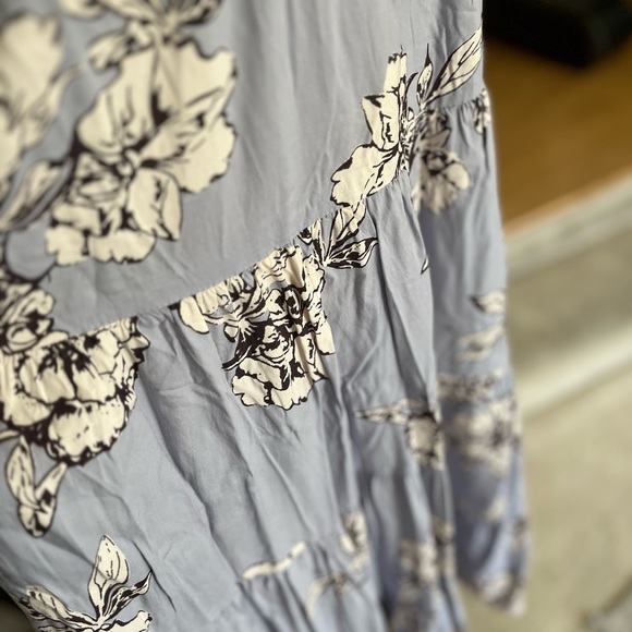 Free People  "Rita" Tiered Periwinkle Midi Dress- NWY, size S - Picture 11 of 13